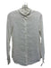 Giada Forte Size 0 White Linen Blend Collar Semi Sheer Button Up Long Sleeve Top White / 0
