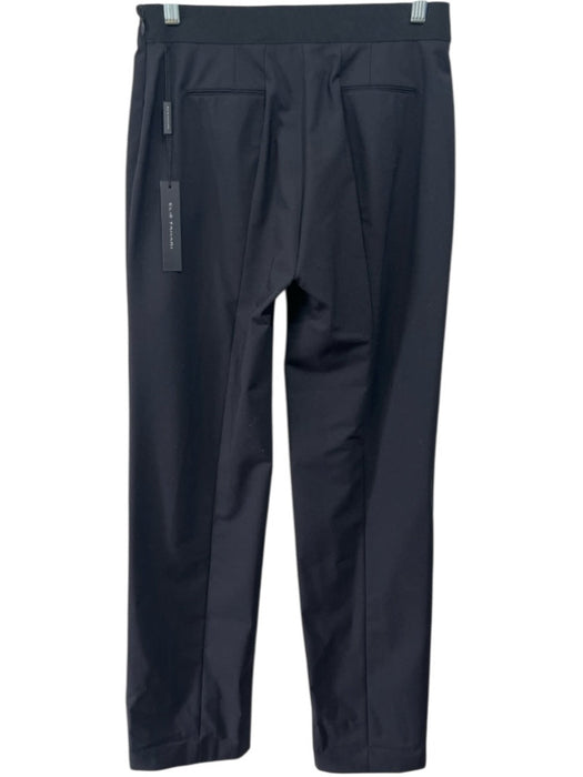 Elie Tahari Size xs / 2 Black Wool & Polyester Straight Leg Zip Pocket Pants Black / xs / 2