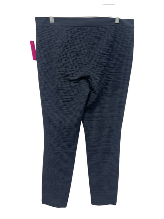 Lafayette 148 Size 6/8 Navy Blue Cotton Blend Long Sleeve Pin Stripe Pant Set Navy Blue / 6/8