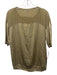 Transit Par Such Size 1 Gold Silk Blend Short Sleeve Mixed Fabric Satin Top Gold / 1