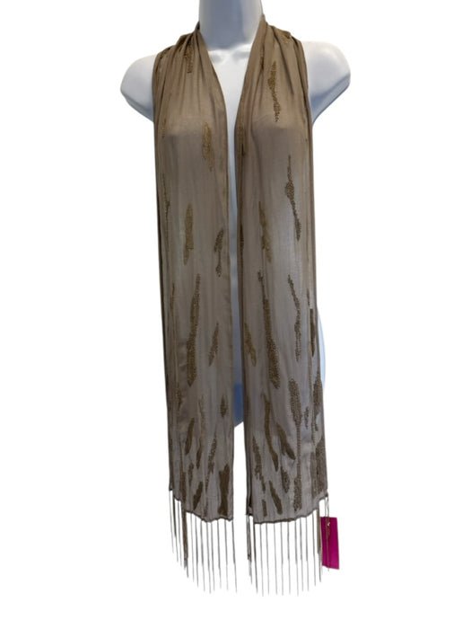 Dusty Purple Chain Fringe Beaded Embroidered Rectangle scarf Dusty Purple / One Size
