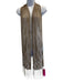 Dusty Purple Chain Fringe Beaded Embroidered Rectangle scarf Dusty Purple / One Size