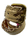 Jean Louis Fernandez Yellow & Brown Leather Snake Skin Print Belts Yellow & Brown / 30