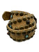 Leatherock Brown, Blue, & Red Leather Embedded Stones Studs Belts Brown, Blue, & Red / M/L