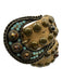 Leatherock Brown, Blue, & Red Leather Embedded Stones Studs Belts Brown, Blue, & Red / M/L
