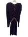 Lanvin Size Est S Dark Purple No Fabric Tag Boat Neck Draped Long Sleeve Dress Dark Purple / Est S
