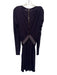 Lanvin Size Est S Dark Purple No Fabric Tag Boat Neck Draped Long Sleeve Dress Dark Purple / Est S
