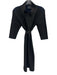 Lanvin Size S Black & Navy Blue Viscose Blend 3/4 Sleeve Wide Turtleneck Dress Black & Navy Blue / S