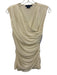 Ralph Lauren Blue Size S Cream White Cotton Blend Sleeveless Draped Ruched Top Cream White / S