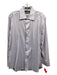 Saks Fifth Ave Size 16.5 Purple Cotton Blend Micro Button Down Long Sleeve Shirt 16.5