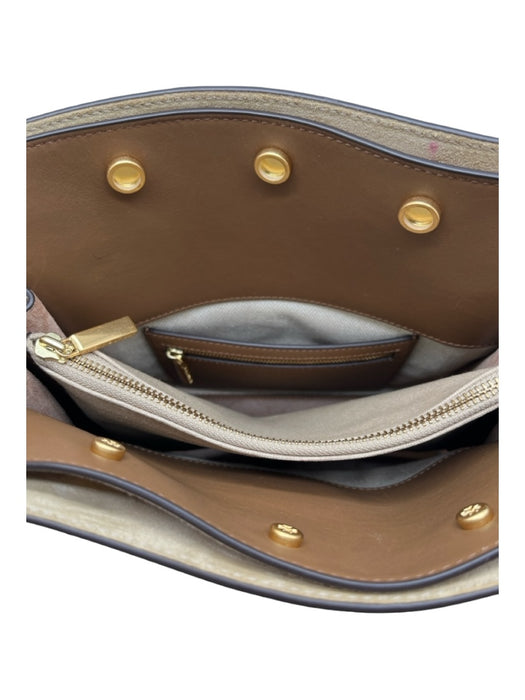 Tory Burch Tan Leather goldtone hardware Logo Strap Incl Bag Tan / Medium