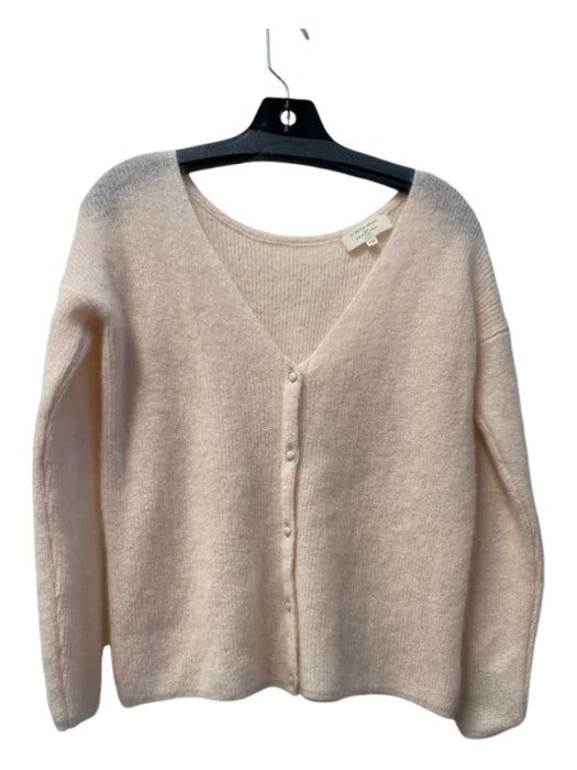 La maille sezane Size XXS Blush Alpaca & Mohair V Neck Button Front Cardigan Top Blush / XXS