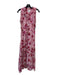 Misa Size S Pink & Multi Polyester Fringe Sleeveless Tie Detail Maxi Dress Pink & Multi / S