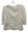 Veronica Beard Size 2 White Cotton Keyhole Back Eyelet Half Sleeve Top White / 2