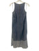 Trina Turk Size XS Blue Lyocell Sleeveless Zip Back Frayed Hem Maxi Dress Blue / XS