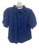 Never a Wallflower Size XS Blue & Black No Fabric Tag Button Front gingham Top Blue & Black / XS