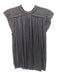 Ulla Johnson Size 2 Dark Gray Polyester V Neck Tie Neck Sleeveless Top Dark Gray / 2