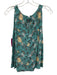 Roller Rabbit Size XS Blue Rayon Keyhole Back Sleeveless Printed Top Blue / XS