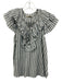 Ulla Johnson Size 0 Blue & White Cotton Sleeveless Striped Lace Up Front Top Blue & White / 0