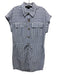 Veronica Beard Size M Blue & White Cotton Blend Patch Pocket Sleeveless Dress Blue & White / M