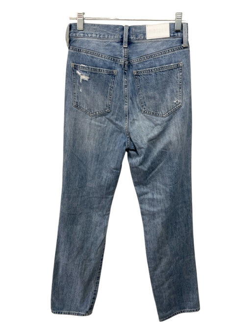 Pistola Size 25 Med Light Wash Cotton Denim Button Fly Heavily Distressed Jeans Med Light Wash / 25
