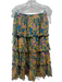Cleobella Size S Teal, Yellow & Purple Cotton Floral Paisley Midi Skirt Set Teal, Yellow & Purple / S
