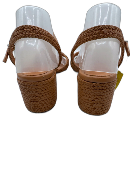 Schutz Shoe Size 9.5 Clay Orange Leather Upper Braided Criss Cross Sandals Clay Orange / 9.5