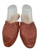 Salt + Umber Shoe Size 9 Clay Pink Leather Upper Woven Round Almond Toe Mules Clay Pink / 9