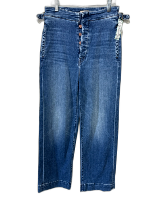 Mother Size 26 Medium Wash Cotton & Polyester Button Fly High Rise Jeans Medium Wash / 26