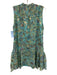 Karina Grimaldi Size XS Blue, Green, Purple Viscose Sleeveless Floral Dress Blue, Green, Purple / XS