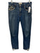 Agolde Size 27 Medium Wash Cotton Denim Mid Rise Distressed Straight Leg Jeans Medium Wash / 27