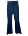 We The Free Size 25 Dark Wash Cotton Denim High Rise Pleated Flare Leg Jeans Dark Wash / 25