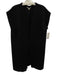 Ann Mashburn Size S Black Merino Wool Tie Belt Sleeveless Open Front Cardigan Black / S