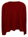 Jenni Kayne Size S Red Cashmere V Neck Long Sleeve Ribbed edges Sweater Red / S