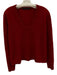 Jenni Kayne Size S Red Cashmere V Neck Long Sleeve Ribbed edges Sweater Red / S