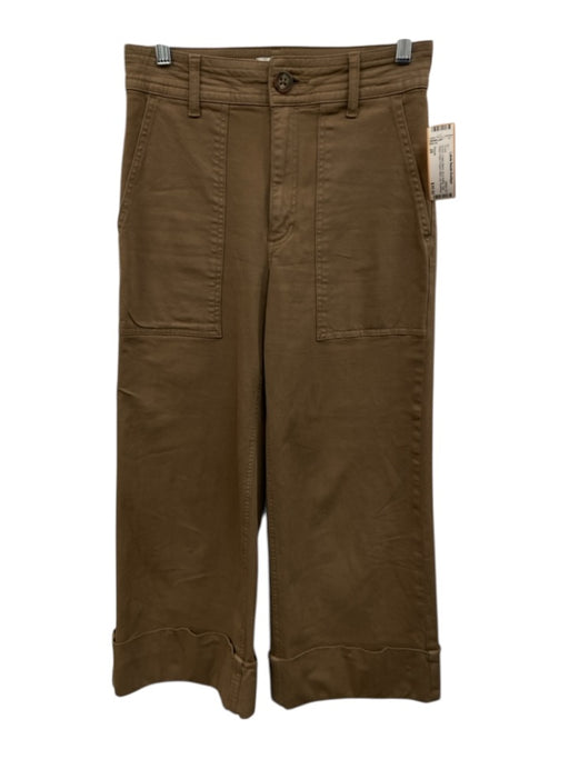 Pistola Size 26 Brown Cotton Blend Zip & Button High Waist Patch Pocket Pants Brown / 26