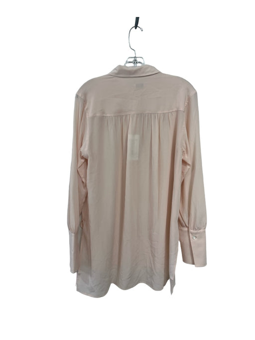 Closed Size S Pale Pink Silk Button Front Collar Long Sleeve Top Pale Pink / S