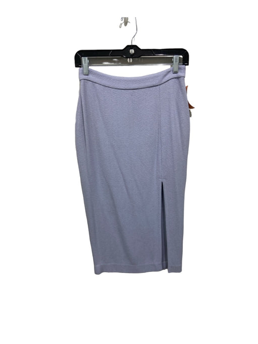A.L.C. Size 0 Lavender Purple Viscose & wool Pencil Side Zip Side Slit Skirt Lavender Purple / 0