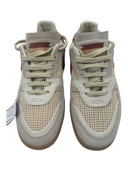 Vanessa Bruno Shoe Size 36 Beige & Brown Netting Leather Laces Gum Sole Sneakers Beige & Brown / 36