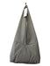 Closed Gray Grained Leather Double V Tie Shoulder Hobo Bag Gray / L