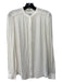 Closed Size XS White Viscose Button Down Collarless Long Sleeve Semi-Sheer Top White / XS