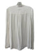 Closed Size M White Viscose Button Down Collarless Long Sleeve Semi-Sheer Top White / M