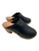 Beek Shoe Size 9 Black & Beige Leather round toe Wood Sole Stud Detail Clogs Black & Beige / 9