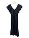 Mariacher Size XS Black Cotton V Neck & Back Sleeveless Pop Over Dress Black / XS