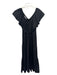 Mariacher Size XS Black Cotton V Neck & Back Sleeveless Pop Over Dress Black / XS