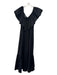 Mariacher Size XS Black Cotton V Neck & Back Sleeveless Pop Over Dress Black / XS