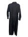 Stateside Size M Black Cotton Collar Zip Front Long Sleeve Straight Leg Jumpsuit Black / M