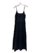 Ottod'Ame Size 42 Black Cotton Spaghetti Strap Eyelet Detail Button Front Dress Black / 42