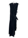 Ottod'Ame Size 44 Black Cotton Sleeveless V Neck Wrap Midi Dress Black / 44