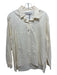 Humanoid Size L Cream White Cotton Crinkle Long Sleeve 1/2 Button Top Cream White / L